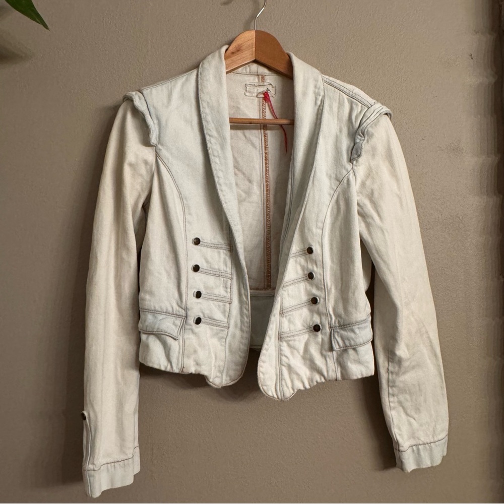 CURRENT ELLIOT Military Style Denim Jacket‎